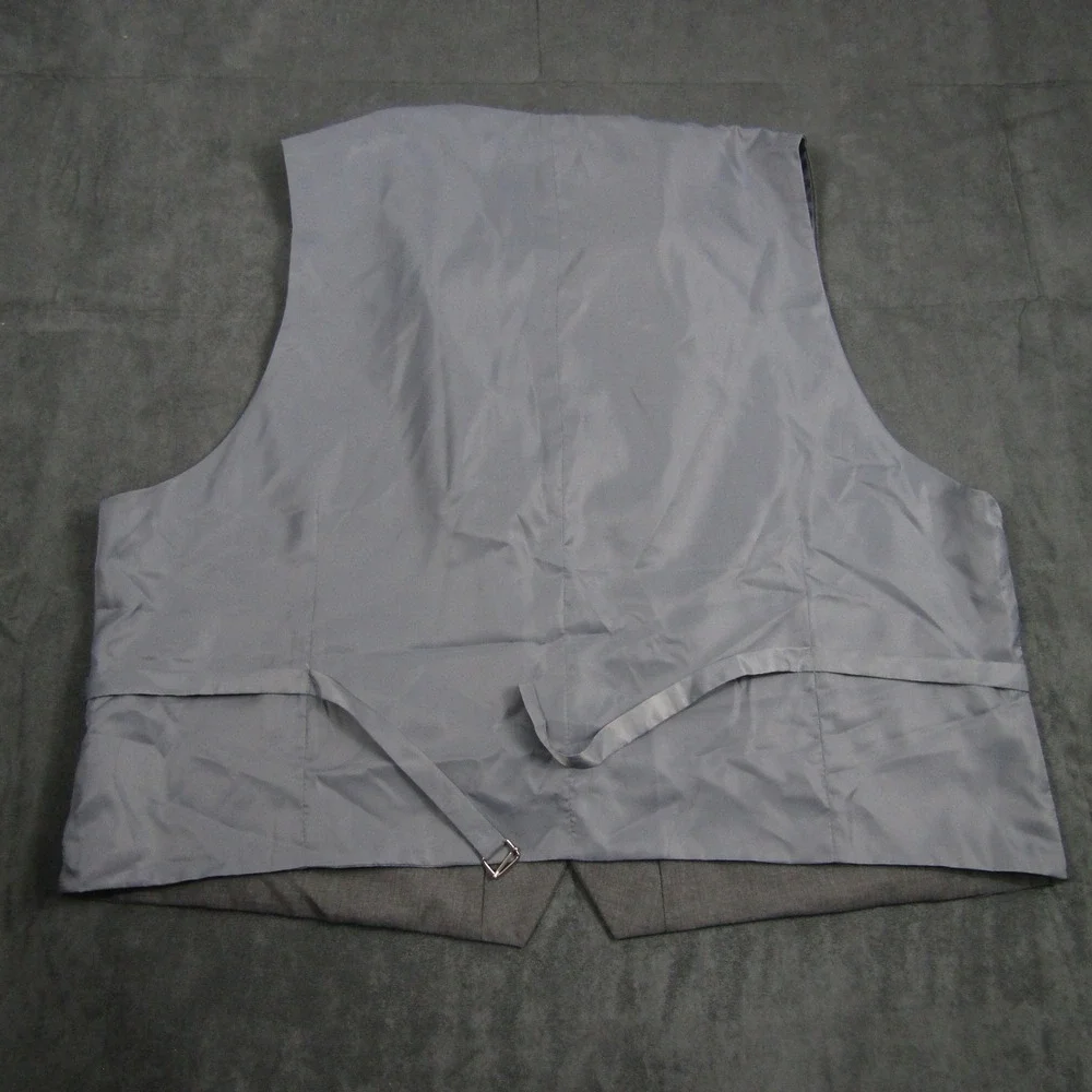 LCN Vest Mens 54W Gray Tissuto Super 150s Wool Blend Suit Waistcoat Wedding